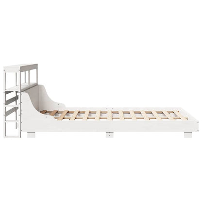 vidaXL Bed Frame without Mattress White 120x200 cm Solid Wood Pine 5