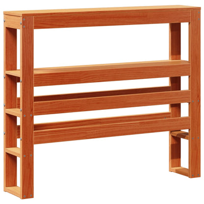 vidaXL Bed Frame without Mattress Wax Brown 100x200 cm Solid Wood Pine 6