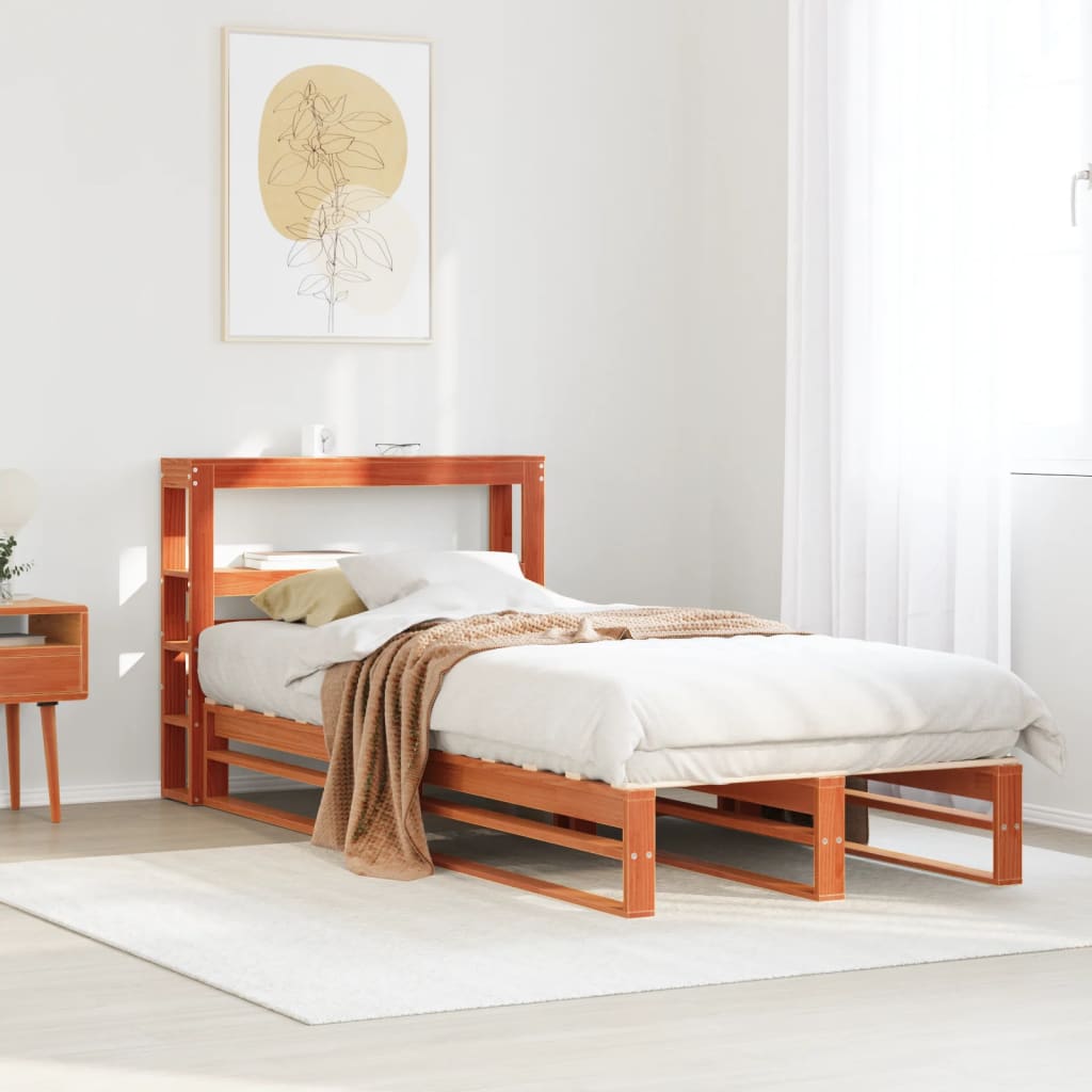 vidaXL Bed Frame without Mattress Solid Wood Pine Length 200 cm