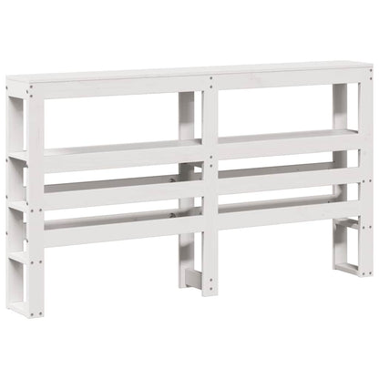 vidaXL Bed Frame without Mattress White 150x200 cm King Size Solid Wood Pine 6