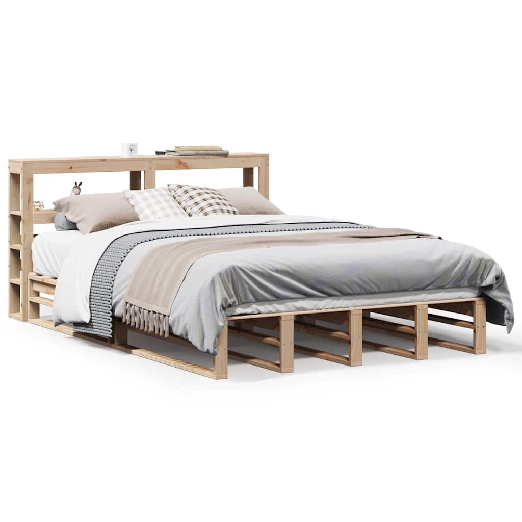 vidaXL Bed Frame without Mattress 160x200 cm Solid Wood Pine 2