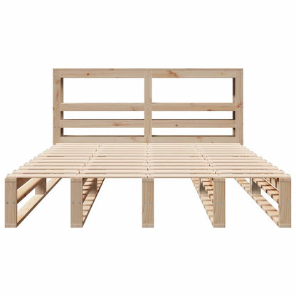 vidaXL Bed Frame without Mattress 160x200 cm Solid Wood Pine 4