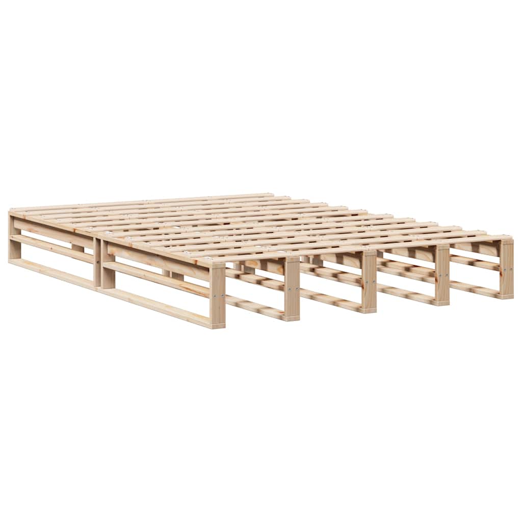 vidaXL Bed Frame without Mattress 160x200 cm Solid Wood Pine 5