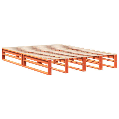 vidaXL Bed Frame without Mattress Wax Brown 160x200 cm Solid Wood Pine 5