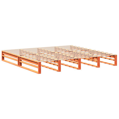 vidaXL Bed Frame without Mattress Wax Brown 180x200 cm Solid Wood Pine 5