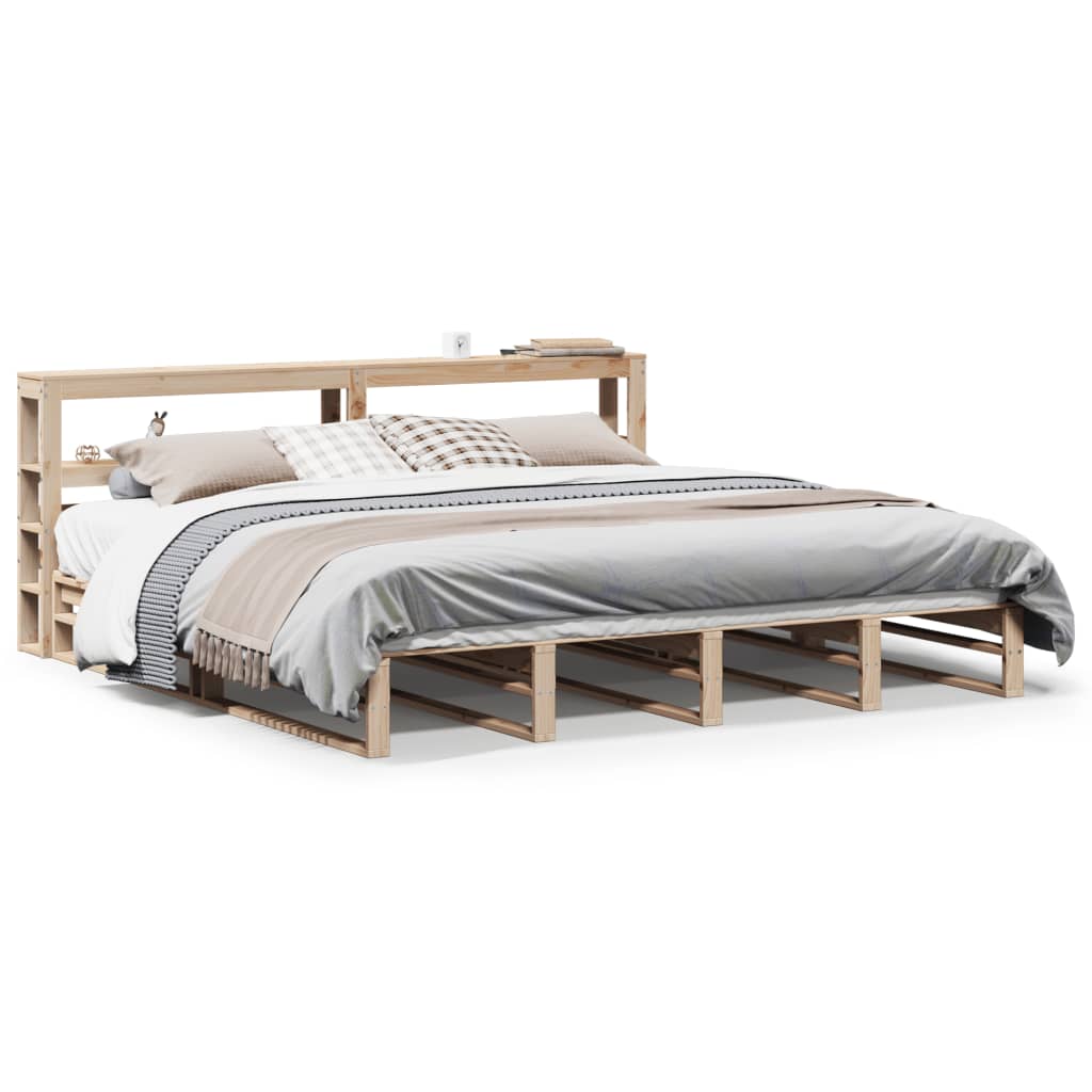 vidaXL Bed Frame without Mattress 200x200 cm Solid Wood Pine 2