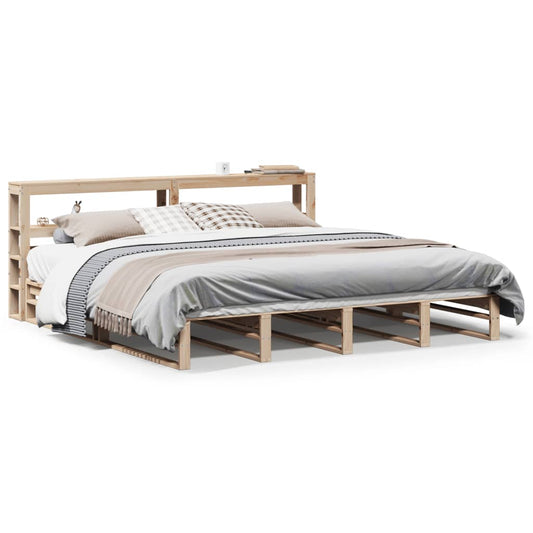 vidaXL Bed Frame without Mattress 200x200 cm Solid Wood Pine 2