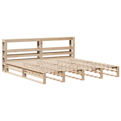 vidaXL Bed Frame without Mattress 200x200 cm Solid Wood Pine 3