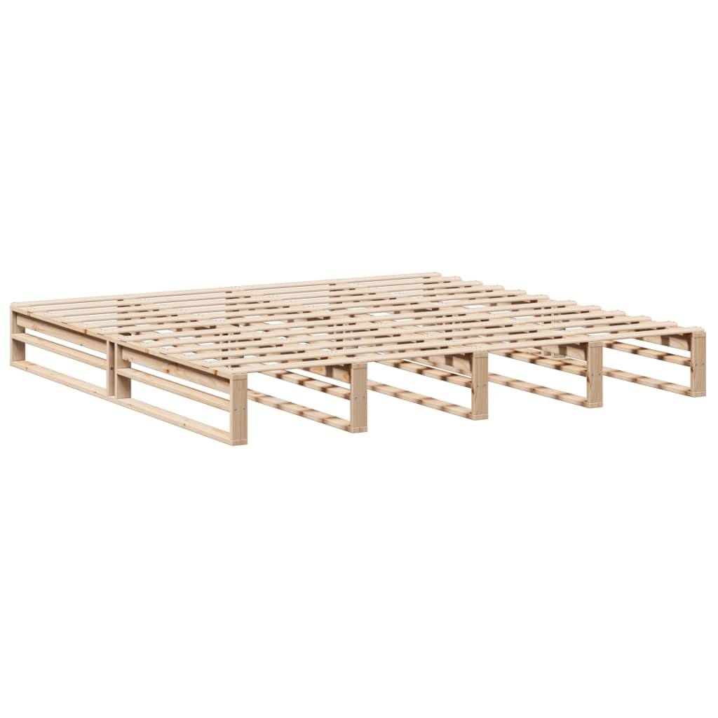 vidaXL Bed Frame without Mattress 200x200 cm Solid Wood Pine 5