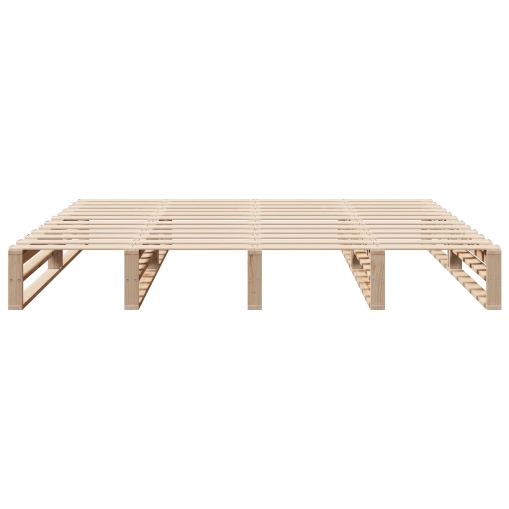vidaXL Bed Frame without Mattress 200x200 cm Solid Wood Pine 6