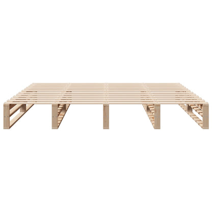 vidaXL Bed Frame without Mattress 200x200 cm Solid Wood Pine 6