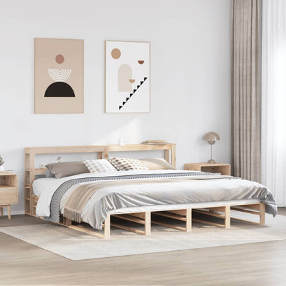 vidaXL Bed Frame without Mattress 200x200 cm Solid Wood Pine 1
