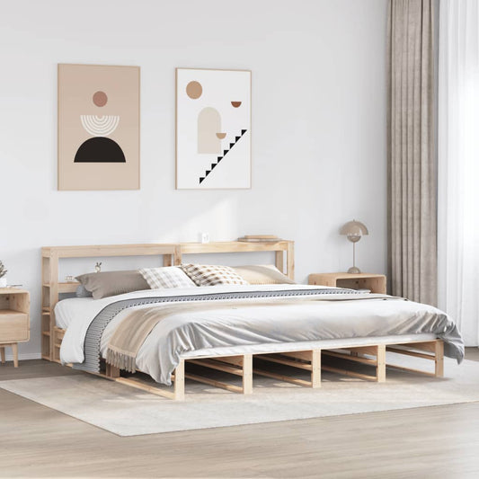 vidaXL Bed Frame without Mattress 200x200 cm Solid Wood Pine 1