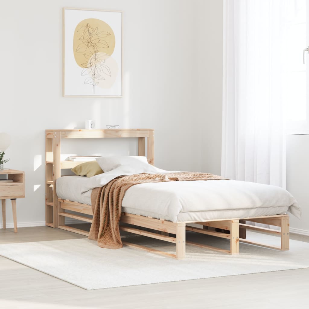 vidaXL Bed Frame without Mattress Solid Wood Pine Length 190 cm