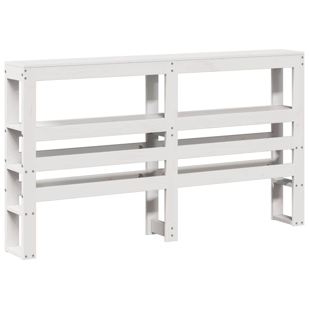vidaXL Bed Frame without Mattress White 120x190 cm Small Double Solid Wood Pine 6