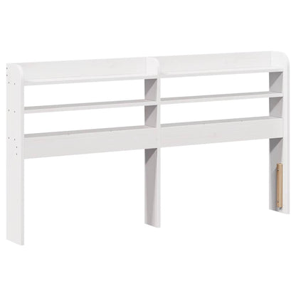 vidaXL Bed Frame with Headboard without Mattress White 140x190 cm 6