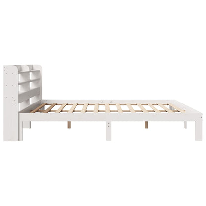 vidaXL Bed Frame with Headboard without Mattress White 200x200 cm 5