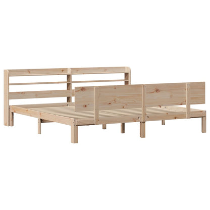 vidaXL Bed Frame with Headboard without Mattress 200x200 cm 3