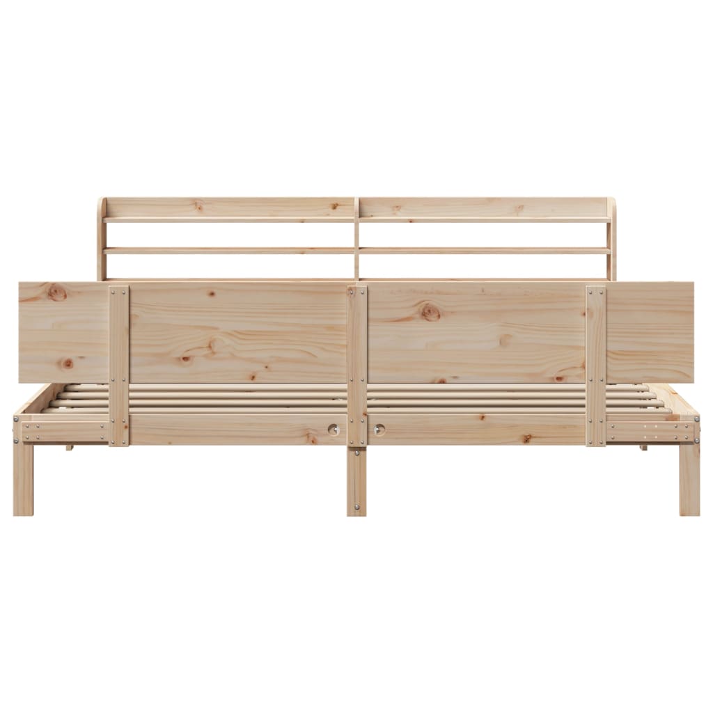 vidaXL Bed Frame with Headboard without Mattress 200x200 cm 4