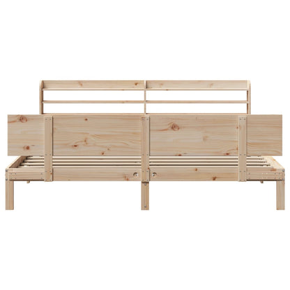 vidaXL Bed Frame with Headboard without Mattress 200x200 cm 4