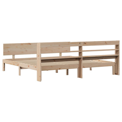 vidaXL Bed Frame with Headboard without Mattress 200x200 cm 6