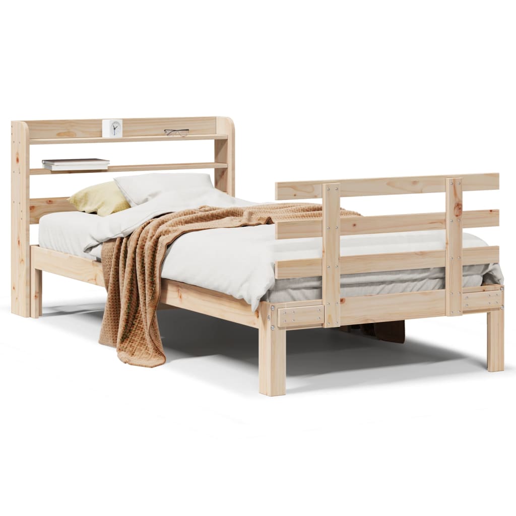 vidaXL Bed Frame with Headboard without Mattress