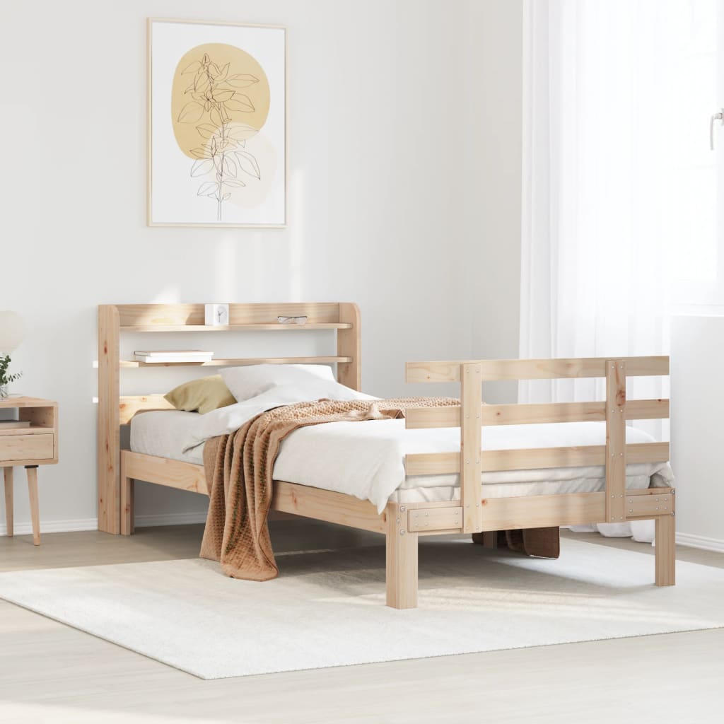 vidaXL Bed Frame with Headboard without Mattress