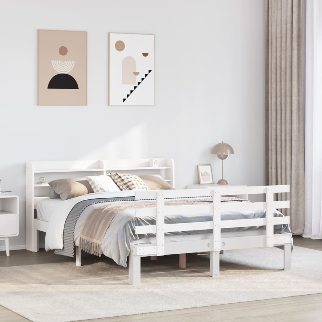 vidaXL Bed Frame with Headboard without Mattress