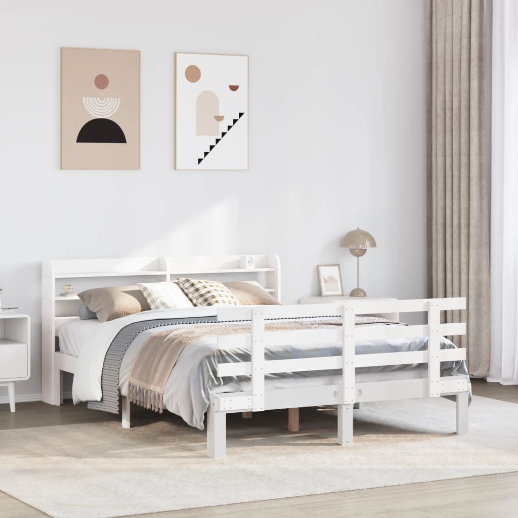 vidaXL Bed Frame with Headboard without Mattress
