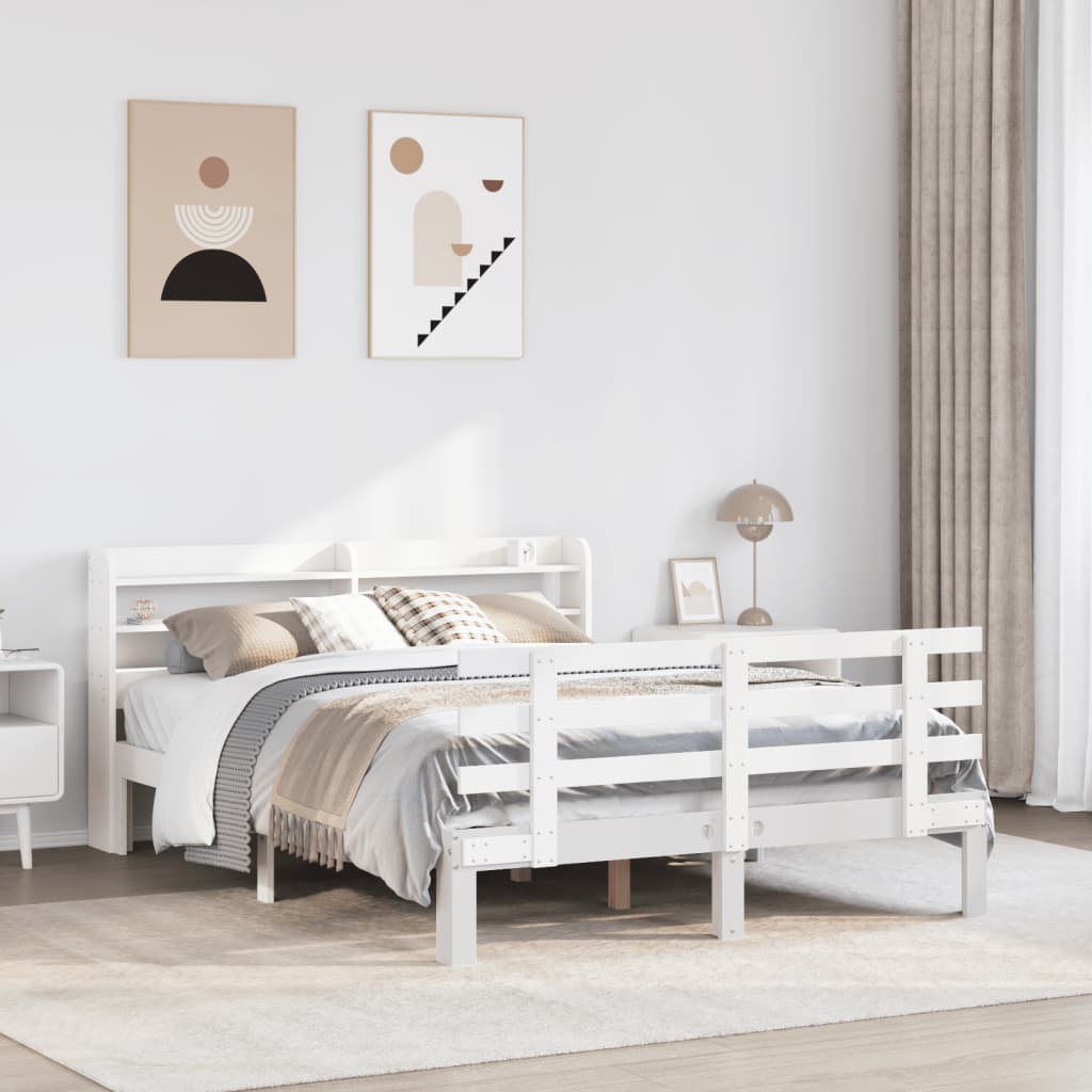 vidaXL Bed Frame with Headboard without Mattress