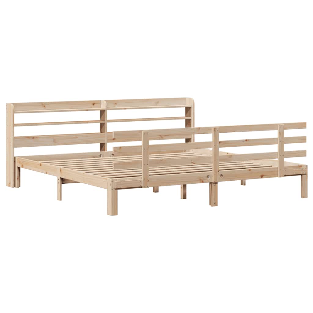 vidaXL Bed Frame with Headboard without Mattress 180x200 cm 3