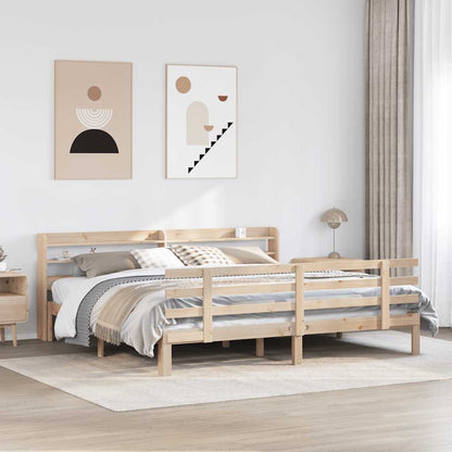vidaXL Bed Frame with Headboard without Mattress 180x200 cm 1
