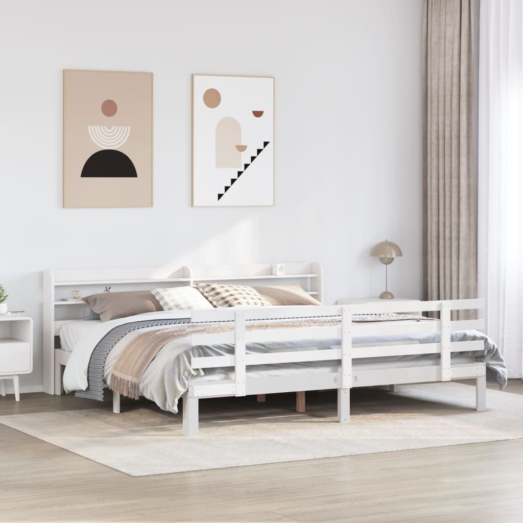 vidaXL Bed Frame with Headboard without Mattress
