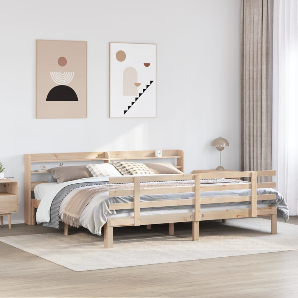 vidaXL Bed Frame with Headboard without Mattress