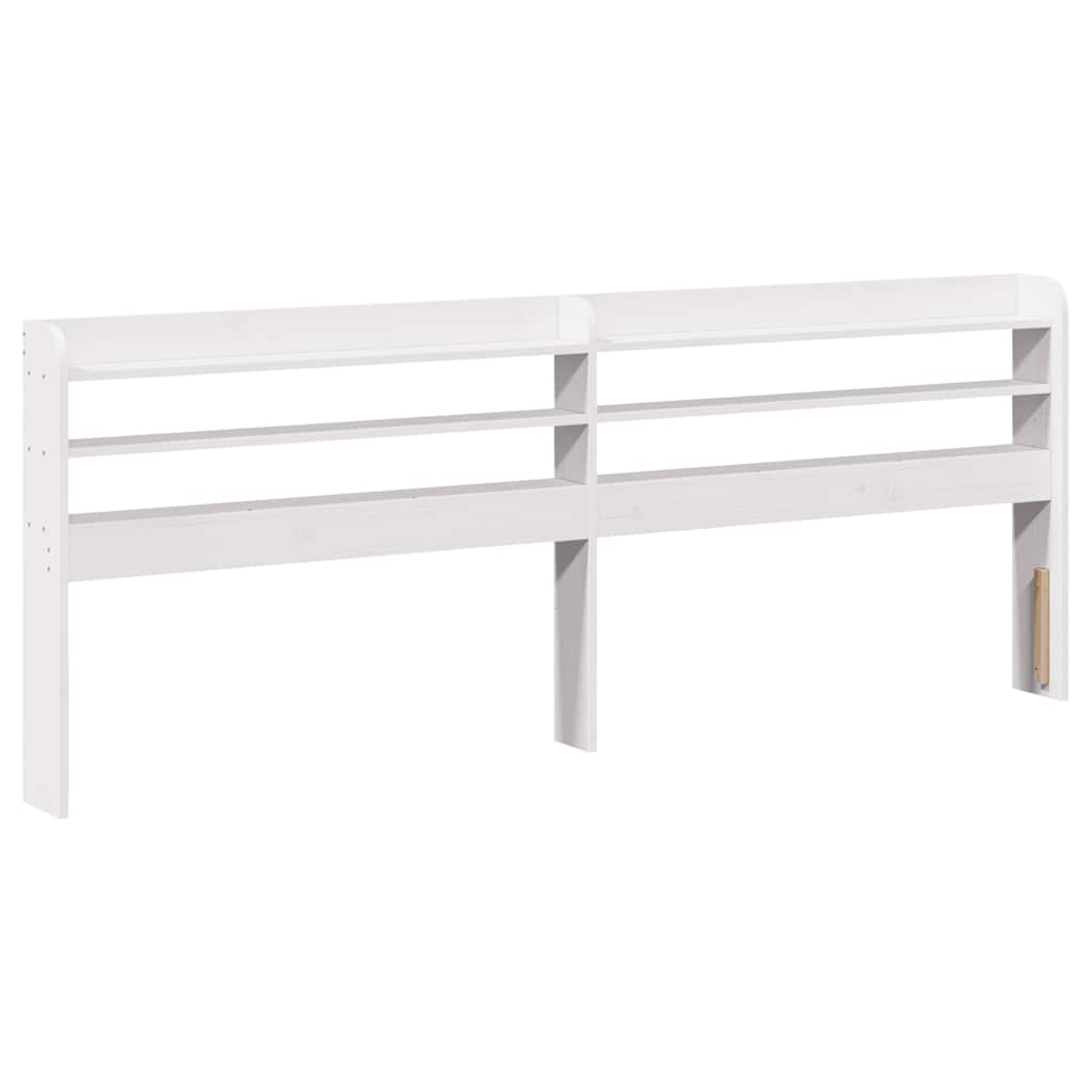 vidaXL Bed Frame with Headboard without Mattress White 200x200 cm 5