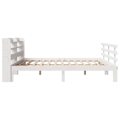 vidaXL Bed Frame with Headboard without Mattress White 200x200 cm 6