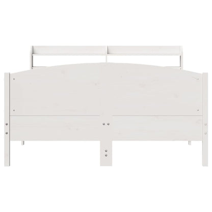 vidaXL Bed Frame without Mattress White 160x200 cm Solid Wood Pine 4
