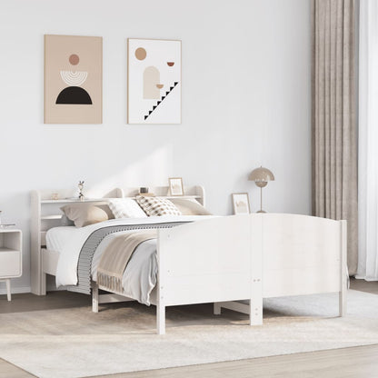 vidaXL Bed Frame without Mattress White 160x200 cm Solid Wood Pine 1