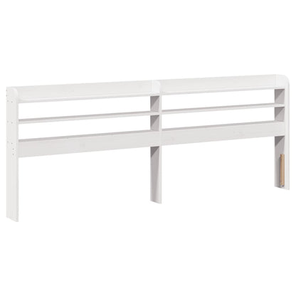 vidaXL Bed Frame with Headboard White 180x200 cm Super King Solid Wood Pine 6