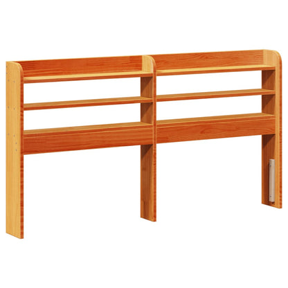 vidaXL Bed Frame with Headboard Wax Brown 120x200 cm Solid Wood Pine 6
