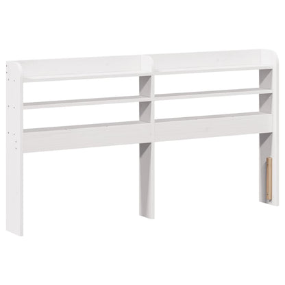 vidaXL Bed Frame with Headboard White 135x190 cm Solid Wood Pine 6