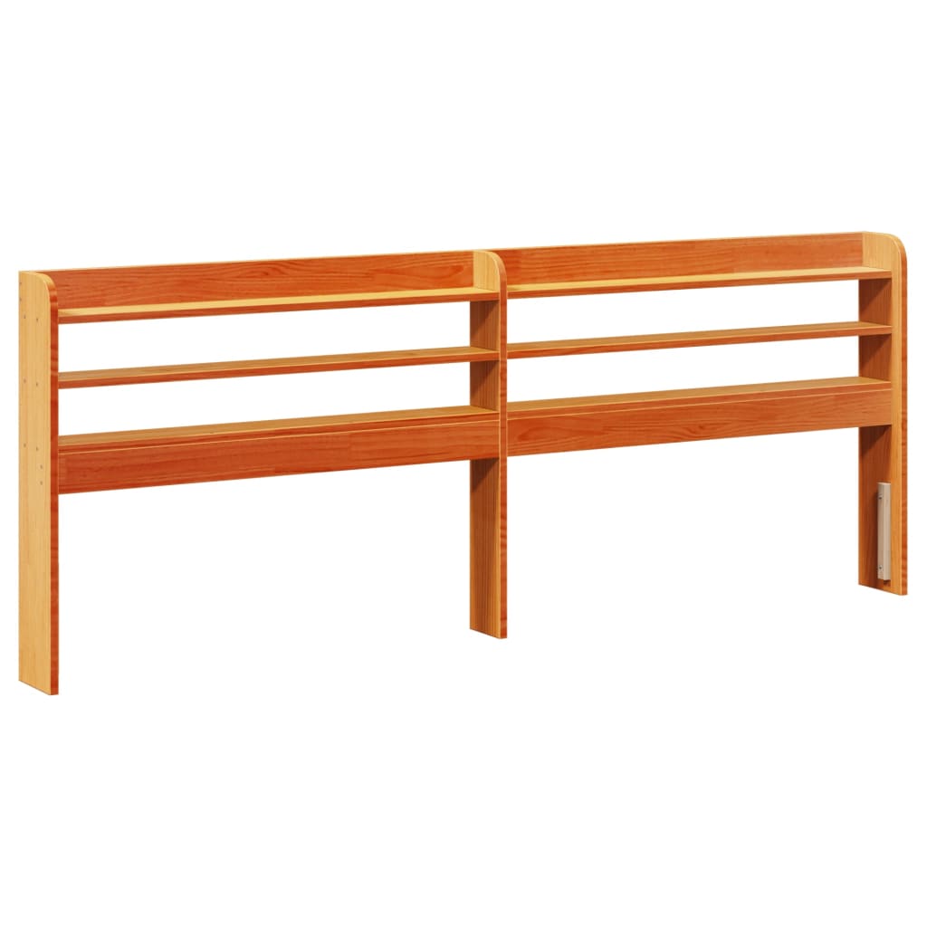 vidaXL Bed Frame without Mattress Wax Brown 160x200 cm Solid Wood Pine 6