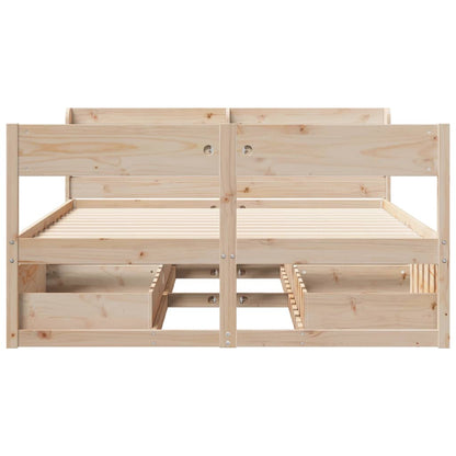 vidaXL Bed Frame without Mattress 150x200 cm Solid Wood Pine 4