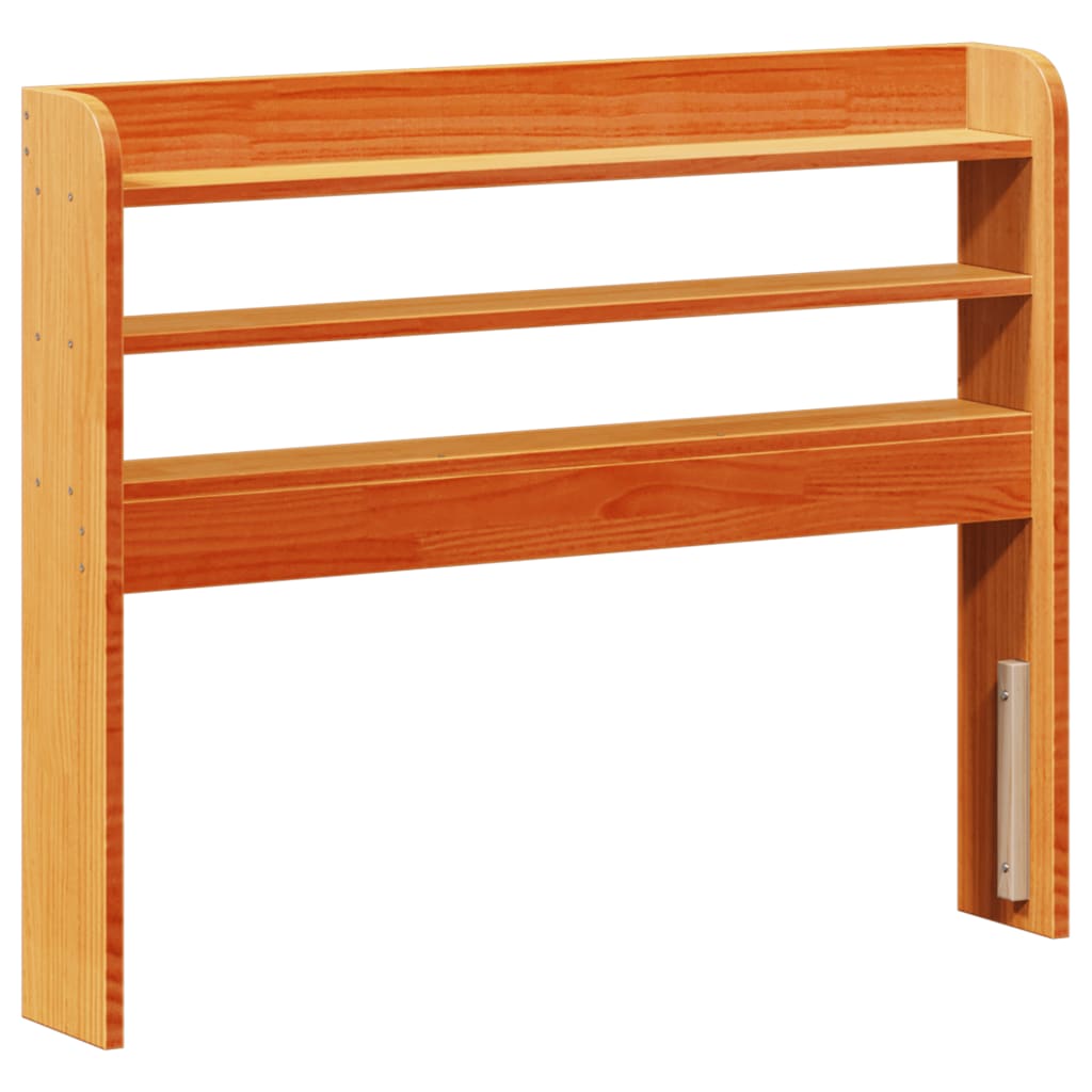 vidaXL Bed Frame without Mattress Wax Brown 100x200 cm Solid Wood Pine 6