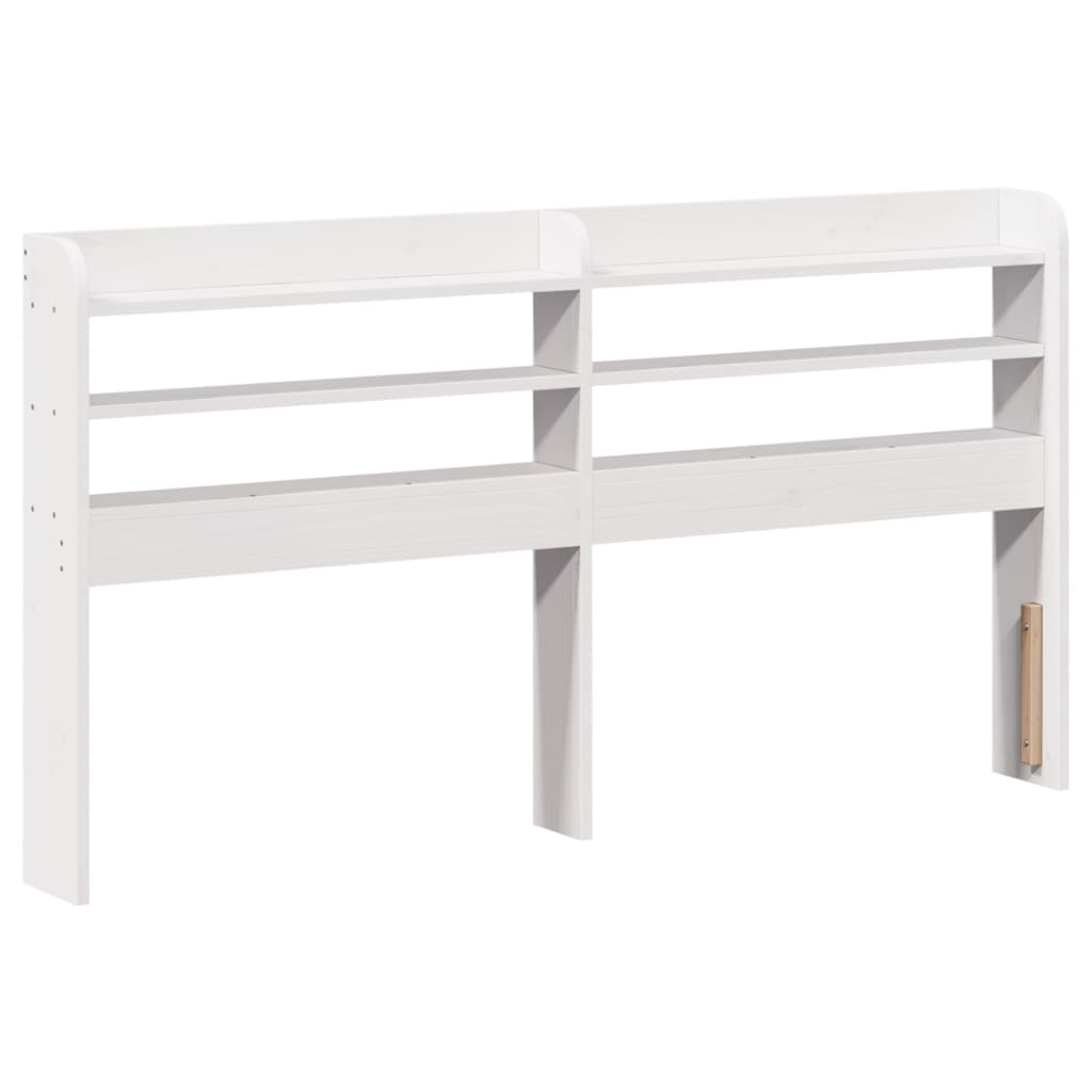 vidaXL Bed Frame without Mattress White 135x190 cm Solid Wood Pine 6