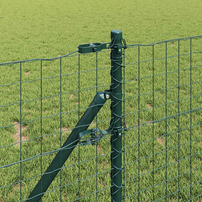 vidaXL Embedded Fence Post 52 pcs Green Powder-Coated Steel 3