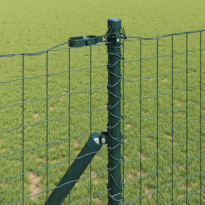 vidaXL Embedded Fence Post 52 pcs Green Powder-Coated Steel 3