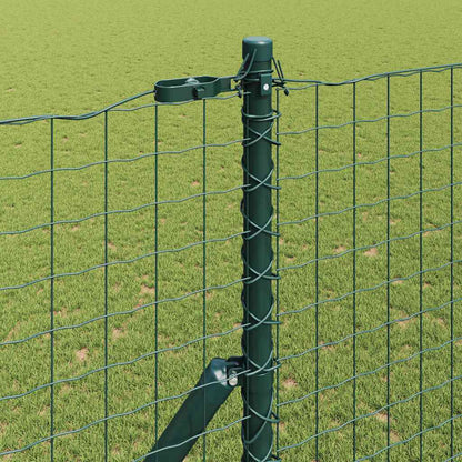 vidaXL Embedded Fence Post 52 pcs Green Powder-Coated Steel 3