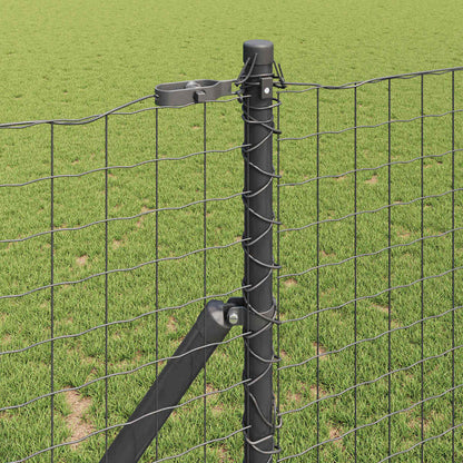 vidaXL Embedded Fence Post 52 pcs Grey Powder-Coated Steel 3