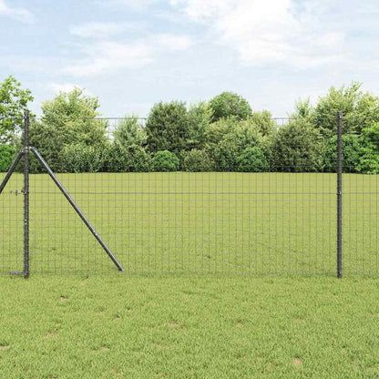 vidaXL Embedded Fence Post 52 pcs Grey Powder-Coated Steel 1